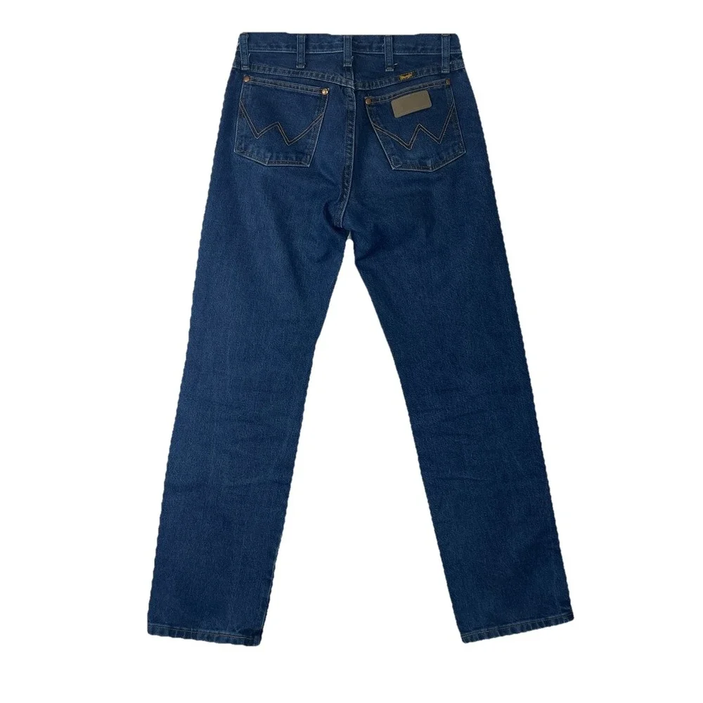 Wrangler Jeans Men's 29/30 Blue Denim Cowboy Cut Relaxed Fit Mid Rise Western